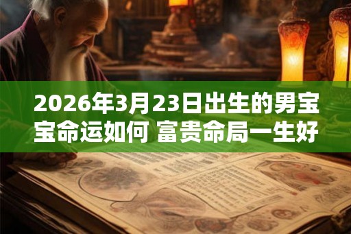 2026年3月23日出生的男宝宝命运如何 富贵命局一生好运 2026年3月23日出生的男宝宝命运如何 富贵命局一生好运