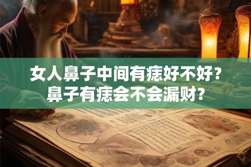 女人鼻子中间有痣好不好？鼻子有痣会不会漏财？