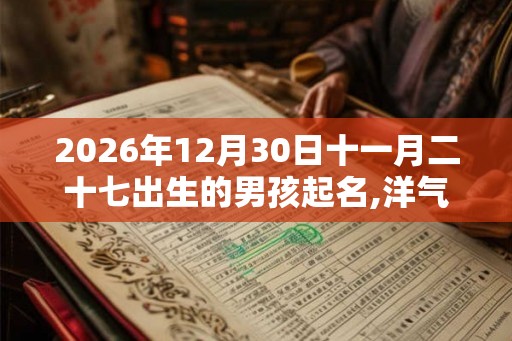 2026年12月30日十一月二十七出生的男孩起名,洋气时尚新潮