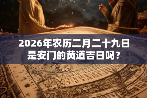 2026年农历二月二十九日是安门的黄道吉日吗？