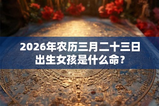2026年农历三月二十三日出生女孩是什么命？