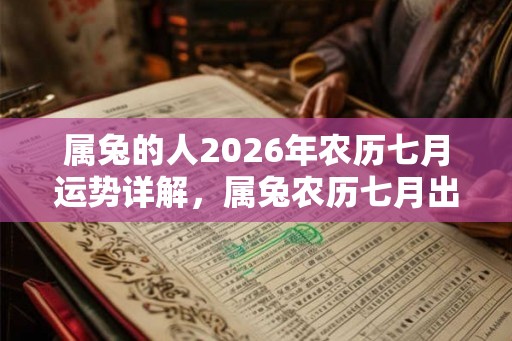 属兔的人2026年农历七月运势详解，属兔农历七月出生好吗？