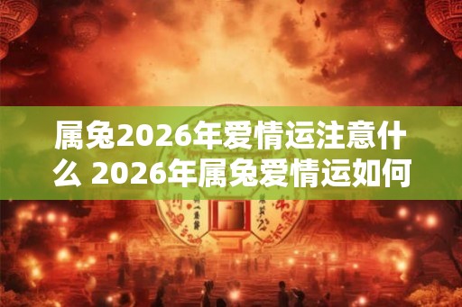 属兔2026年爱情运注意什么 2026年属兔爱情运如何