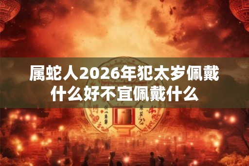 属蛇人2026年犯太岁佩戴什么好不宜佩戴什么 属蛇人2026年犯太岁佩戴什么好不宜佩戴什么