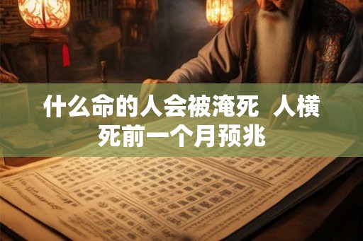 什么命的人会被淹死  人横死前一个月预兆