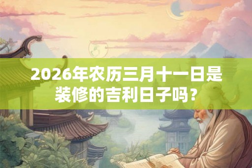 2026年农历三月十一日是装修的吉利日子吗？