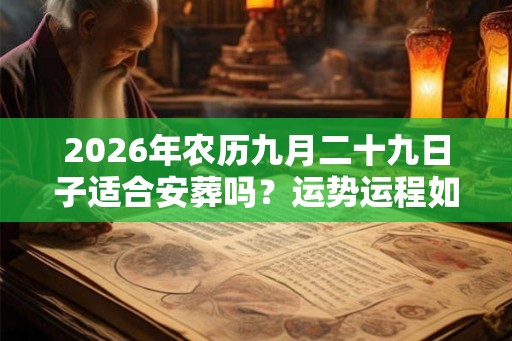 2026年农历九月二十九日子适合安葬吗？运势运程如何？