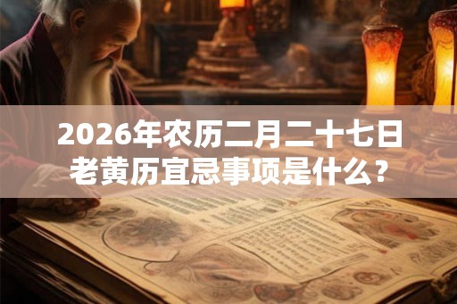 2026年农历二月二十七日老黄历宜忌事项是什么？