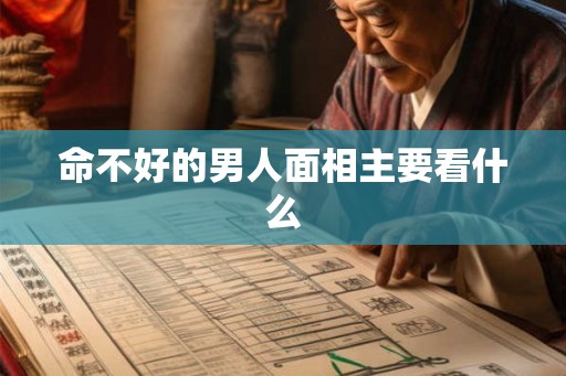 命不好的男人面相主要看什么