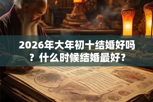 2026年大年初十结婚好吗？什么时候结婚最好？