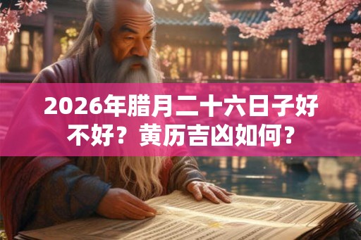 2026年腊月二十六日子好不好？黄历吉凶如何？