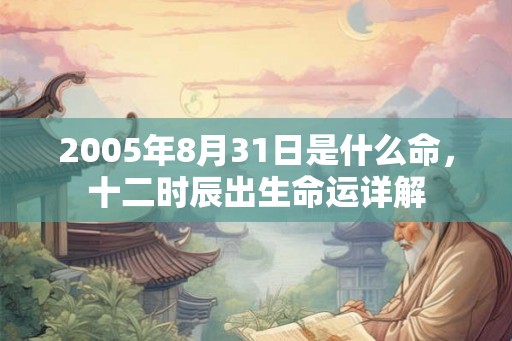 2005年8月31日是什么命，十二时辰出生命运详解
