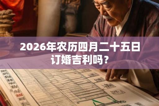2026年农历四月二十五日订婚吉利吗？