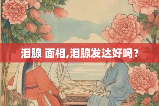 泪腺 面相,泪腺发达好吗? 泪腺 面相,泪腺发达好吗?