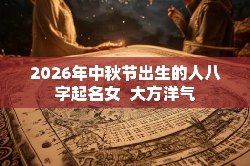 2026年中秋节出生的人八字起名女  大方洋气