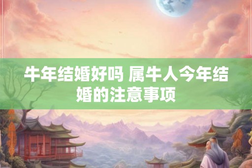 牛年结婚好吗 属牛人今年结婚的注意事项