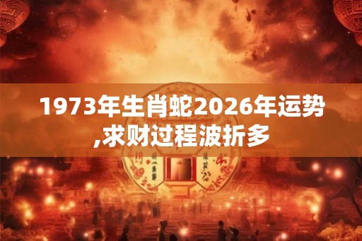 1973年生肖蛇2026年运势,求财过程波折多