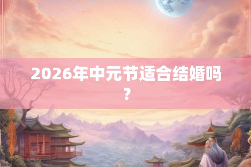 2026年中元节适合结婚吗？