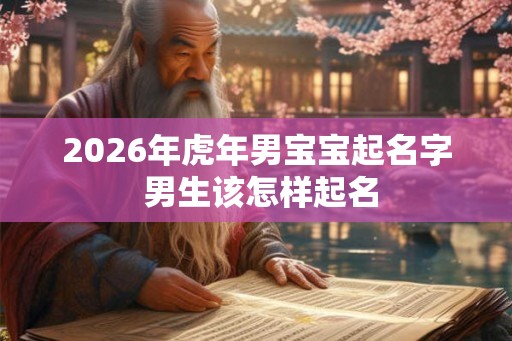 2026年虎年男宝宝起名字 男生该怎样起名