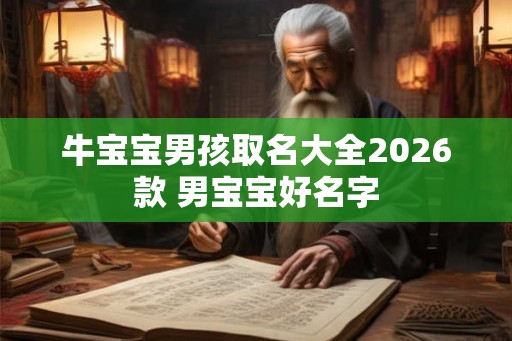 牛宝宝男孩取名大全2026款 男宝宝好名字
