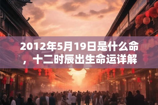 2012年5月19日是什么命，十二时辰出生命运详解