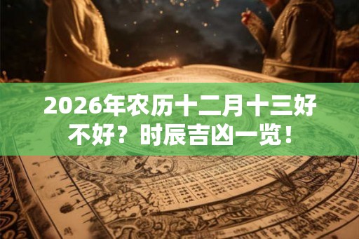 2026年农历十二月十三好不好？时辰吉凶一览！