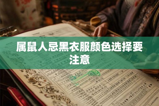 属鼠人忌黑衣服颜色选择要注意