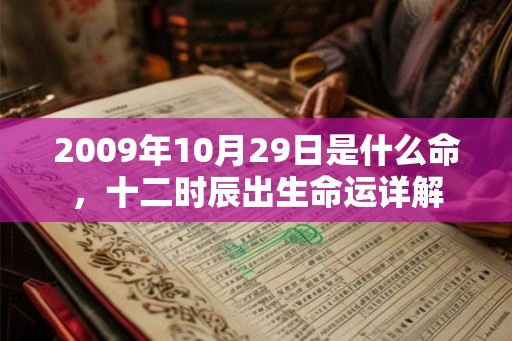 2009年10月29日是什么命,十二时辰出生命运详解 2009年10月29日是什么命,十二时辰出生命运详解