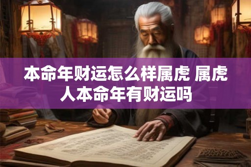 本命年财运怎么样属虎 属虎人本命年有财运吗