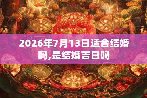 2026年7月13日适合结婚吗,是结婚吉日吗