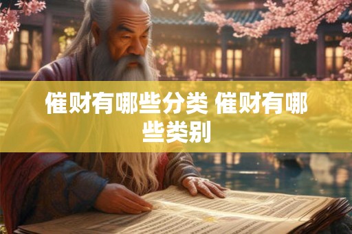 催财有哪些分类 催财有哪些类别