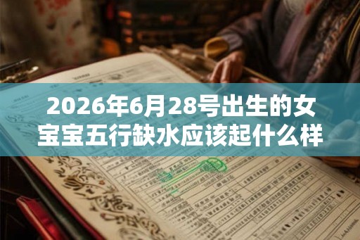 2026年6月28号出生的女宝宝五行缺水应该起什么样的名字