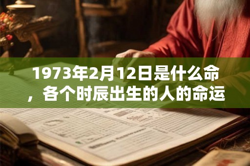 1973年2月12日是什么命，各个时辰出生的人的命运