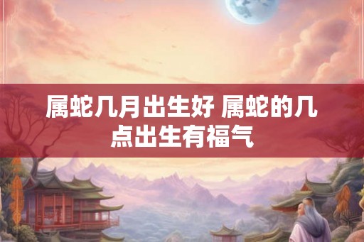 属蛇几月出生好 属蛇的几点出生有福气