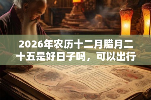 2026年农历十二月腊月二十五是好日子吗，可以出行吗？