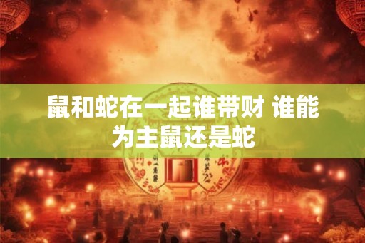 鼠和蛇在一起谁带财 谁能为主鼠还是蛇