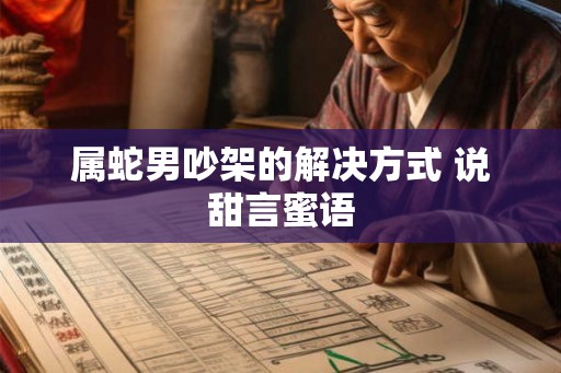 属蛇男吵架的解决方式 说甜言蜜语