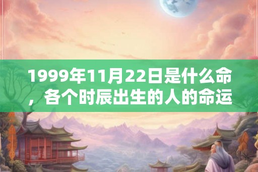 1999年11月22日是什么命,各个时辰出生的人的命运 1999年11月22日是什么命,各个时辰出生的人的命运