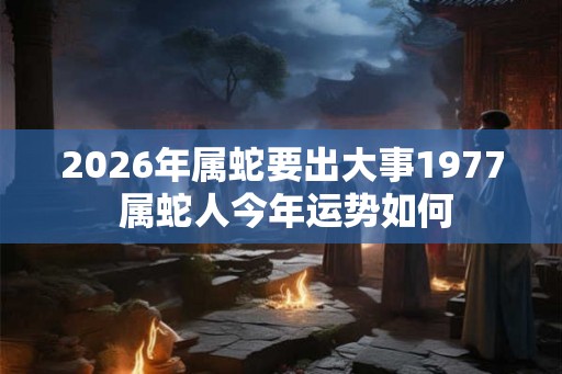 2026年属蛇要出大事1977 属蛇人今年运势如何