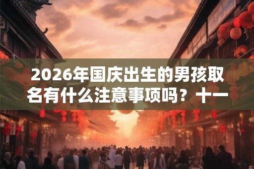 2026年国庆出生的男孩取名有什么注意事项吗？十一出生应该怎么取名？