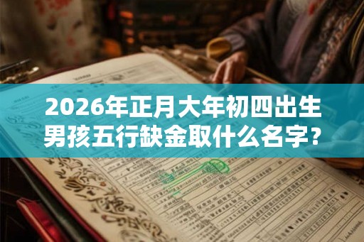 2026年正月大年初四出生男孩五行缺金取什么名字？