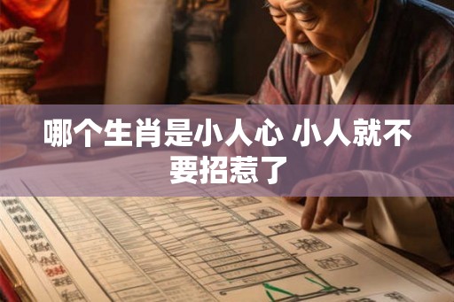 哪个生肖是小人心 小人就不要招惹了