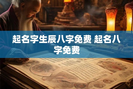 起名字生辰八字免费 起名八字免费