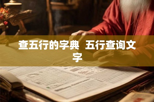 查五行的字典 五行查询文字 查五行的字典 五行查询文字