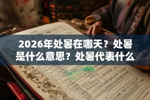 2026年处暑在哪天？处暑是什么意思？处暑代表什么？