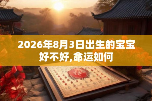 2026年8月3日出生的宝宝好不好,命运如何