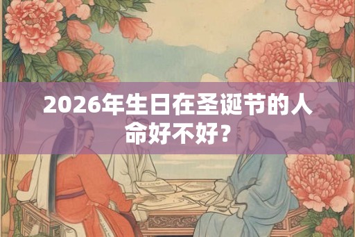 2026年生日在圣诞节的人命好不好？