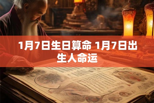 1月7日生日算命 1月7日出生人命运