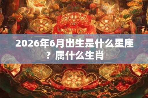 2026年6月出生是什么星座？属什么生肖