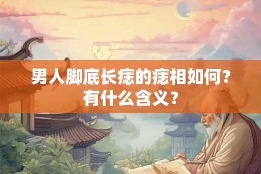 男人脚底长痣的痣相如何？有什么含义？